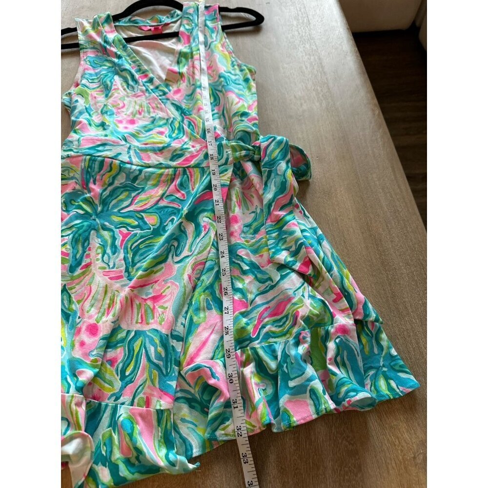 Lilly Pulitzer Rilla Romper One in a Melon Wrap Dress Size Small Mini Resortwear - Picture 7 of 8